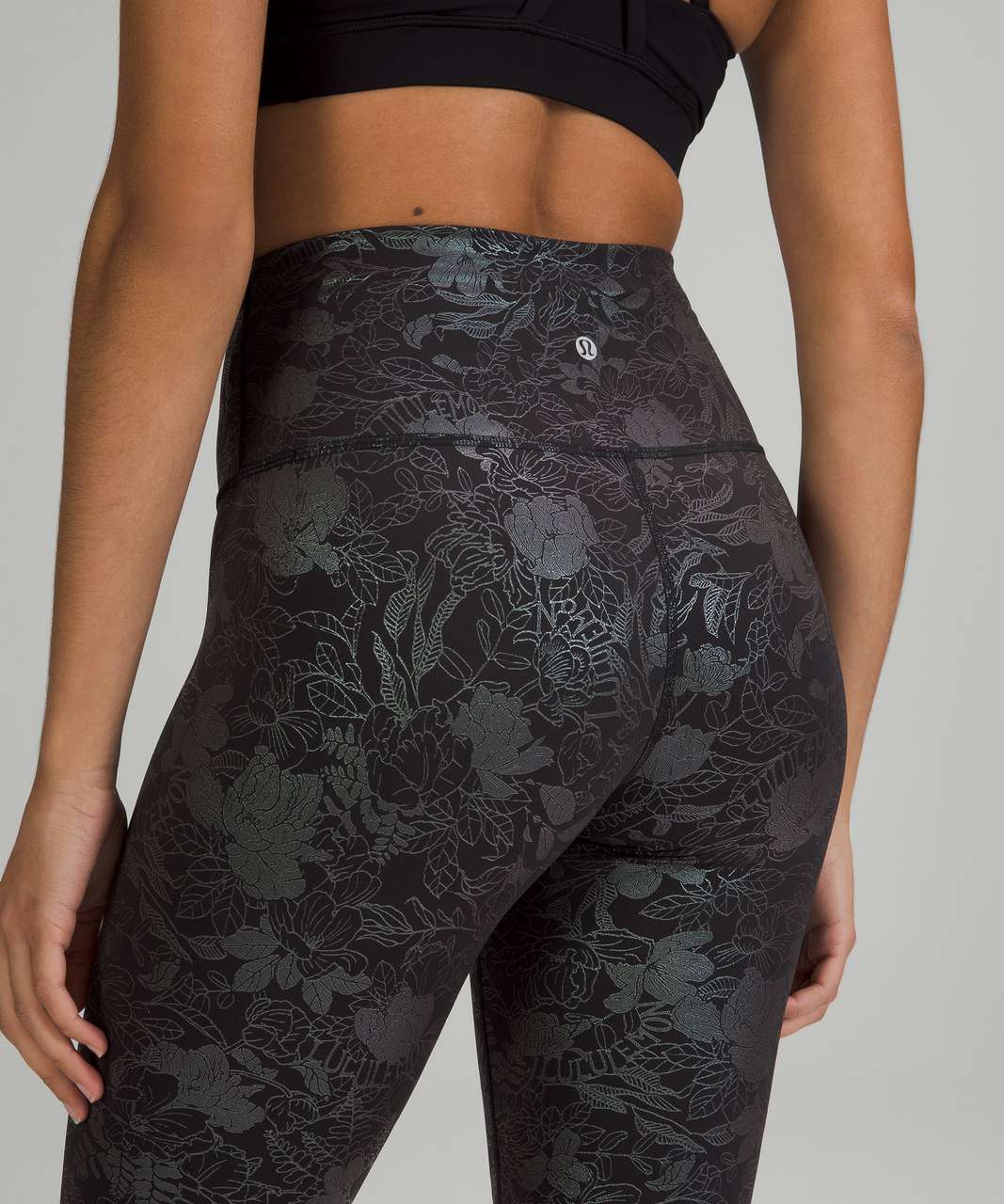 ❤️ NWT Lululemon Align Pant 28 HR Size 4 Radiate Foil Print Black Shine  Tights