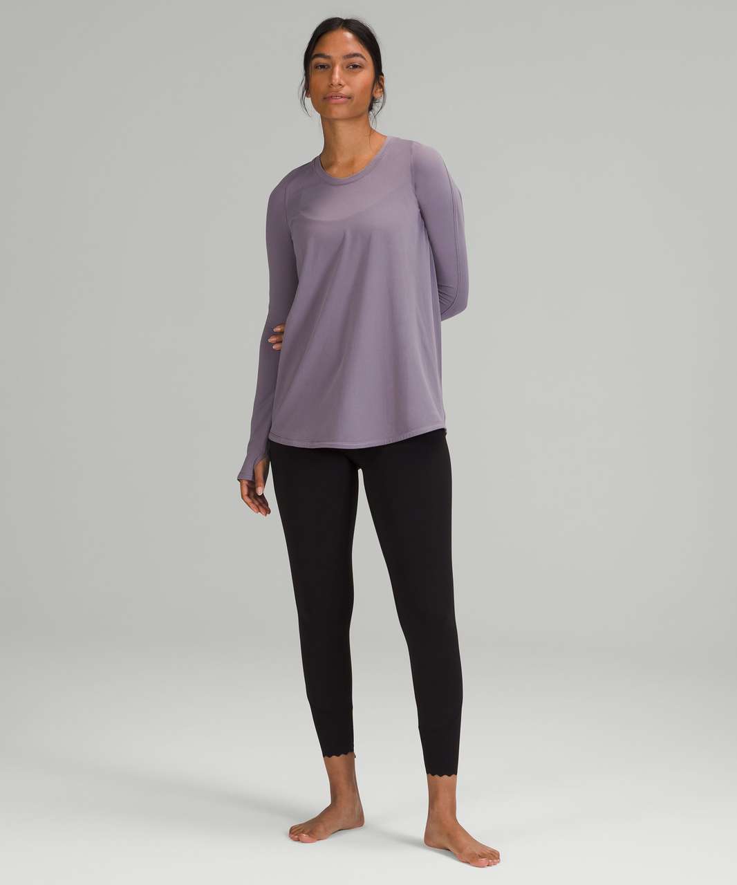 Lululemon Tuck and Flow Long Sleeve Shirt - Dusky Lavender