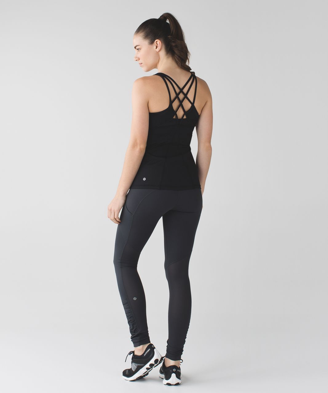 Lululemon Happy Strappy Tank - Black - lulu fanatics