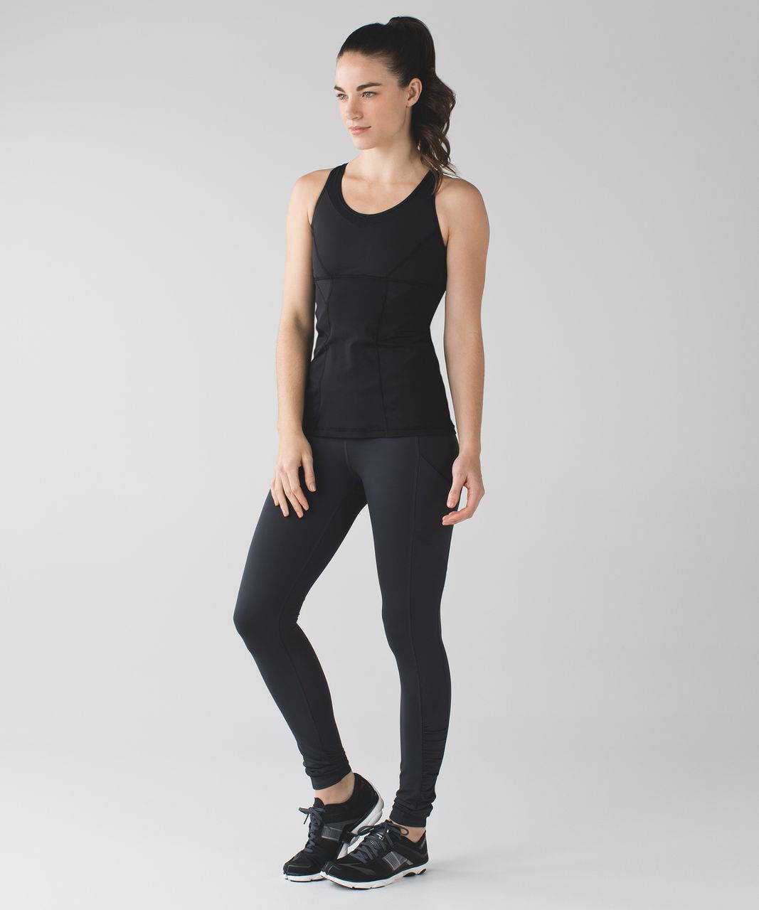 Lululemon Happy Strappy Tank - Black - lulu fanatics