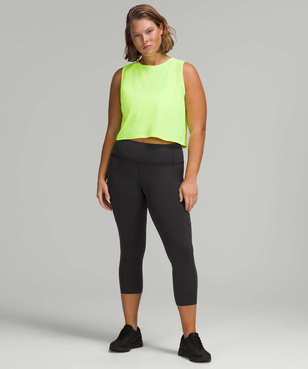 Lululemon Fast and Free High-Rise Crop 23" *Brushed Nulux - Black