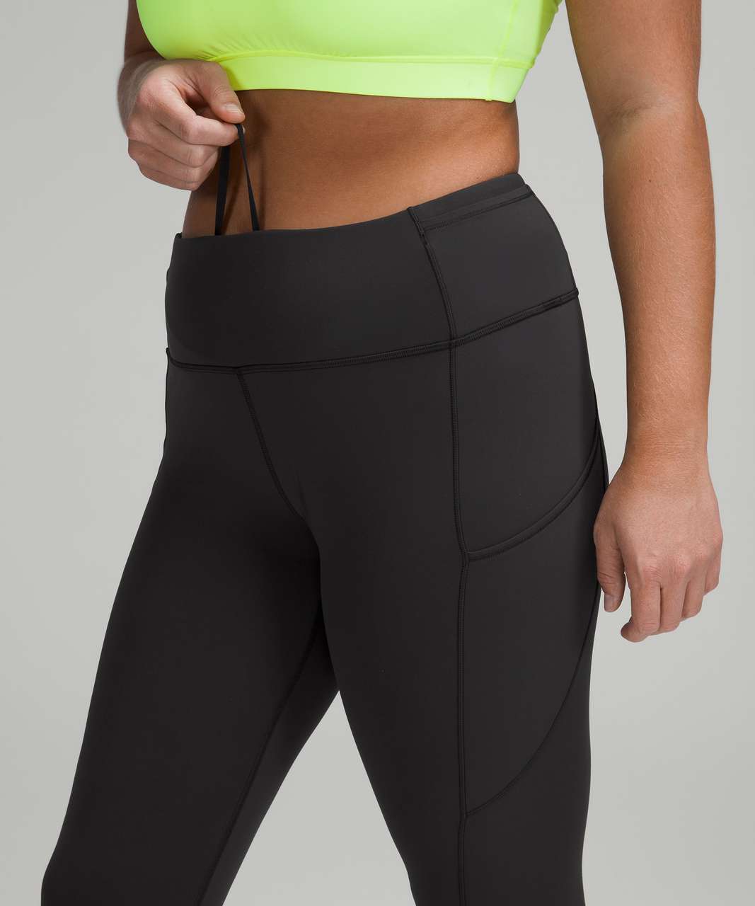 Lululemon Fast and Free High-Rise Crop 23" *Brushed Nulux - Black