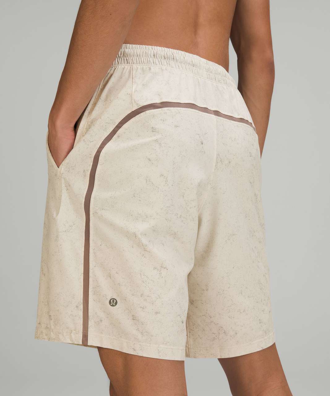 Lululemon Pace Breaker Lined Short 9" - Gravel Dust White Opal Lunar Rock