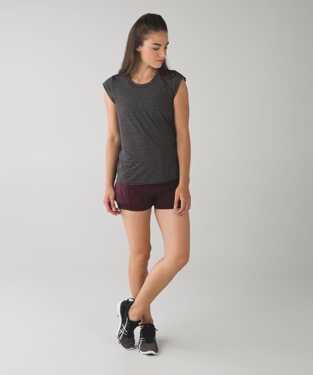 Lululemon Meshed up Short - Bordeaux Drama / Flash Light