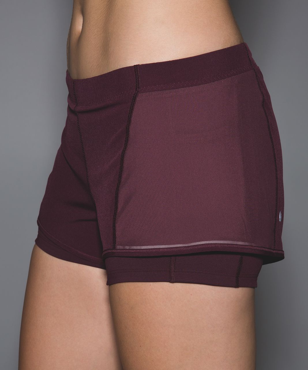 Lululemon Meshed up Short - Bordeaux Drama / Flash Light