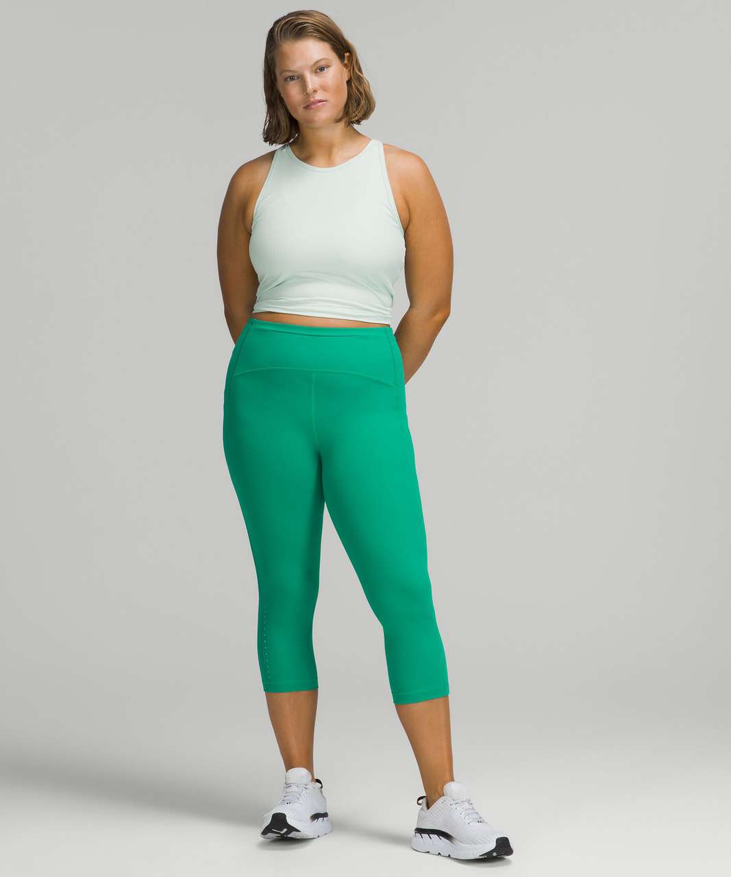 NWT Women Lululemon Swift Speed HR Crop 21 Legging Size 6 Moss Green  Luxtreme