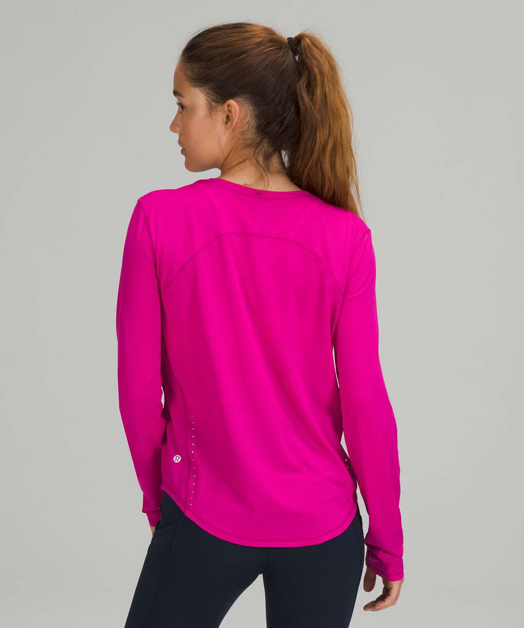 Lululemon High Neck Running and Training Long Sleeve Shirt - Ripened Raspberry