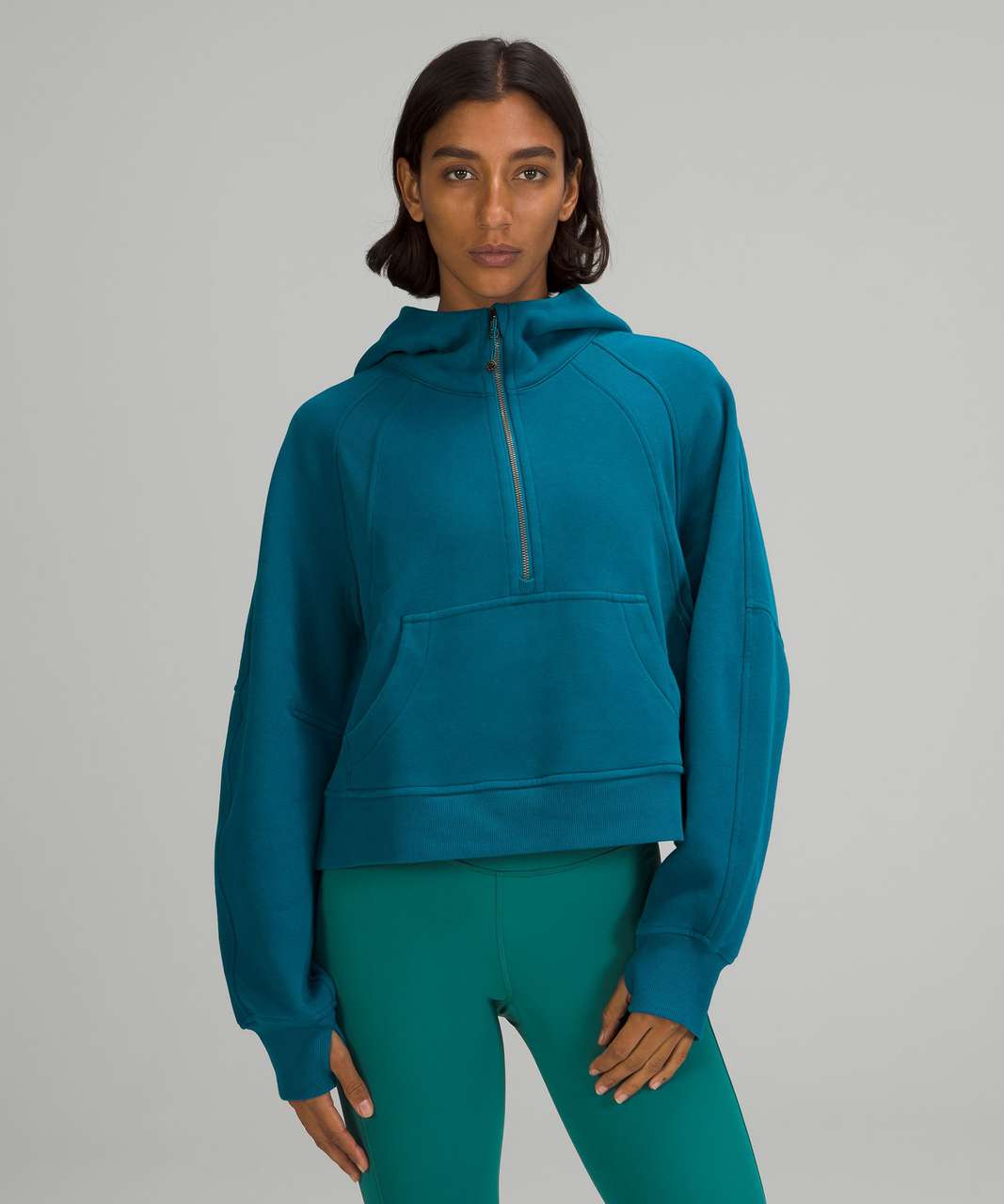 Lululemon Scuba Oversized Half-Zip Hoodie - White Opal - lulu fanatics