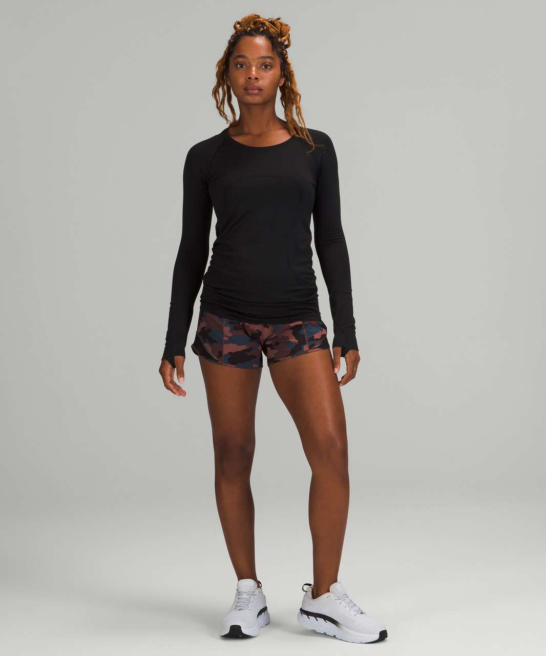 Lululemon Hotty Hot Low-rise Lined Shorts 4 In Heritage 365 Camo