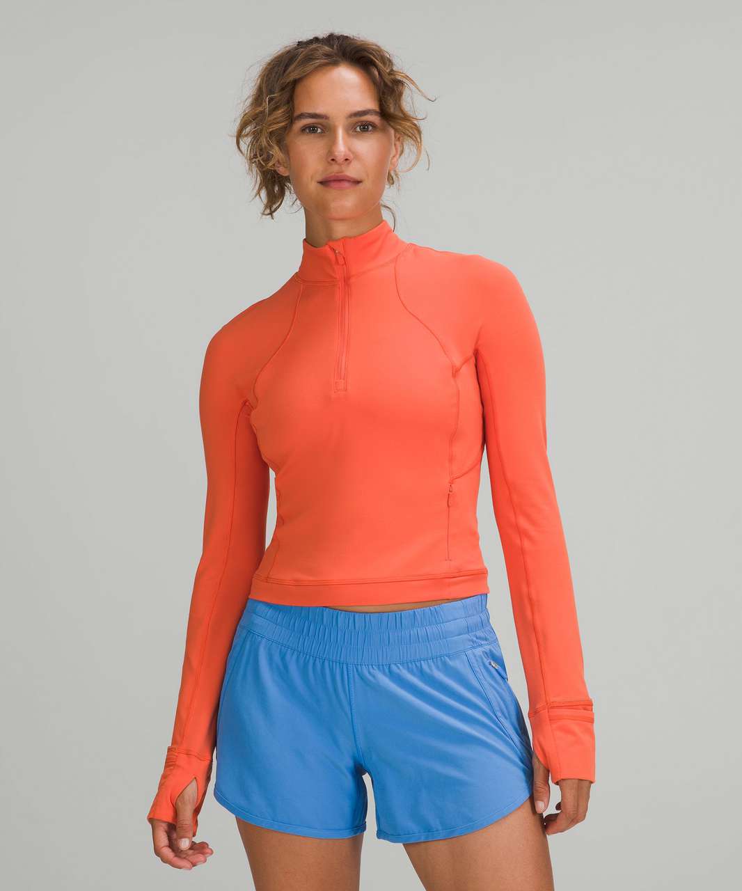 It's Rulu Run Cropped Half Zip *Ribbed, Vapor