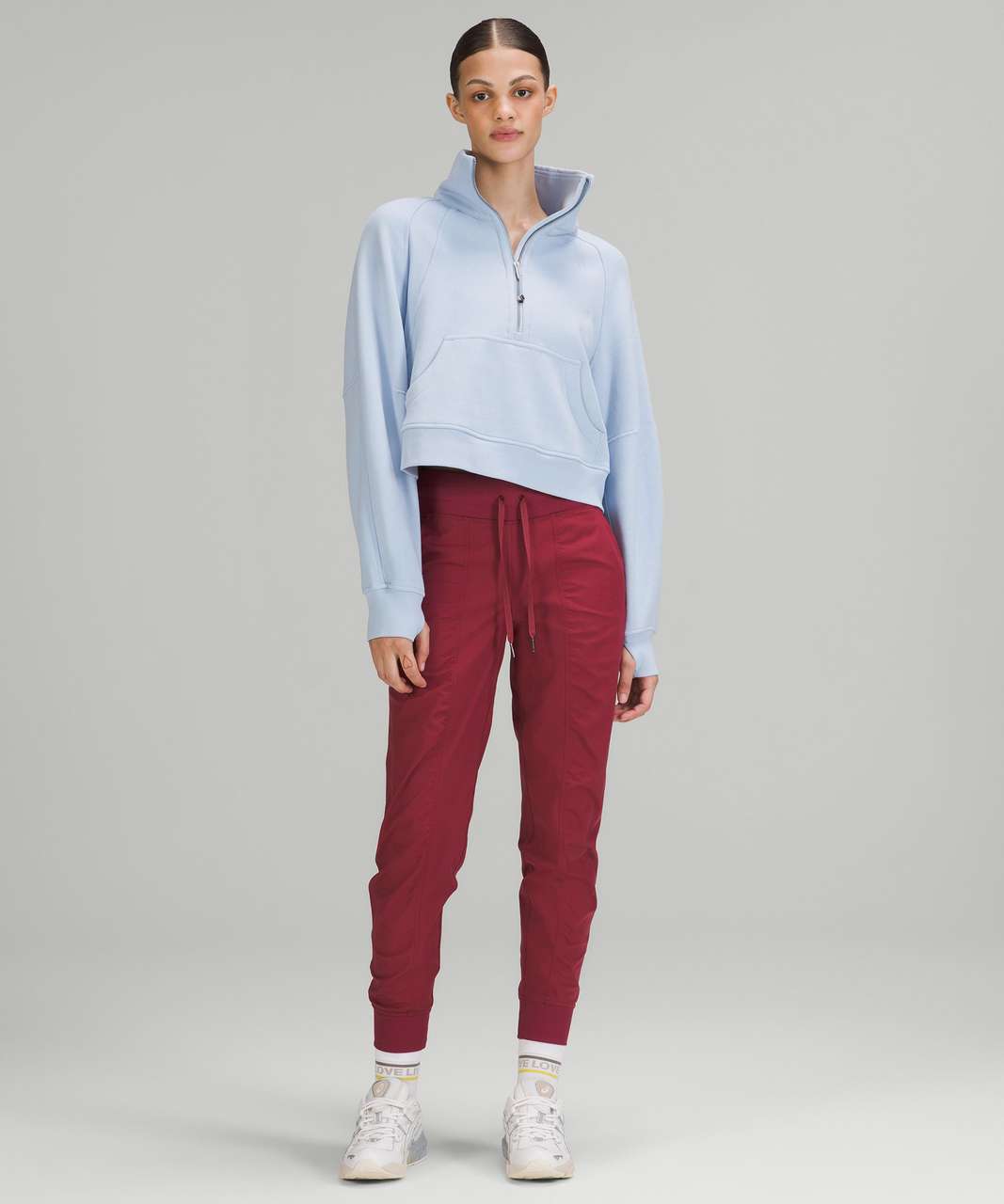 Lululemon Scuba Oversized Funnel Neck Shirt - Blue Linen