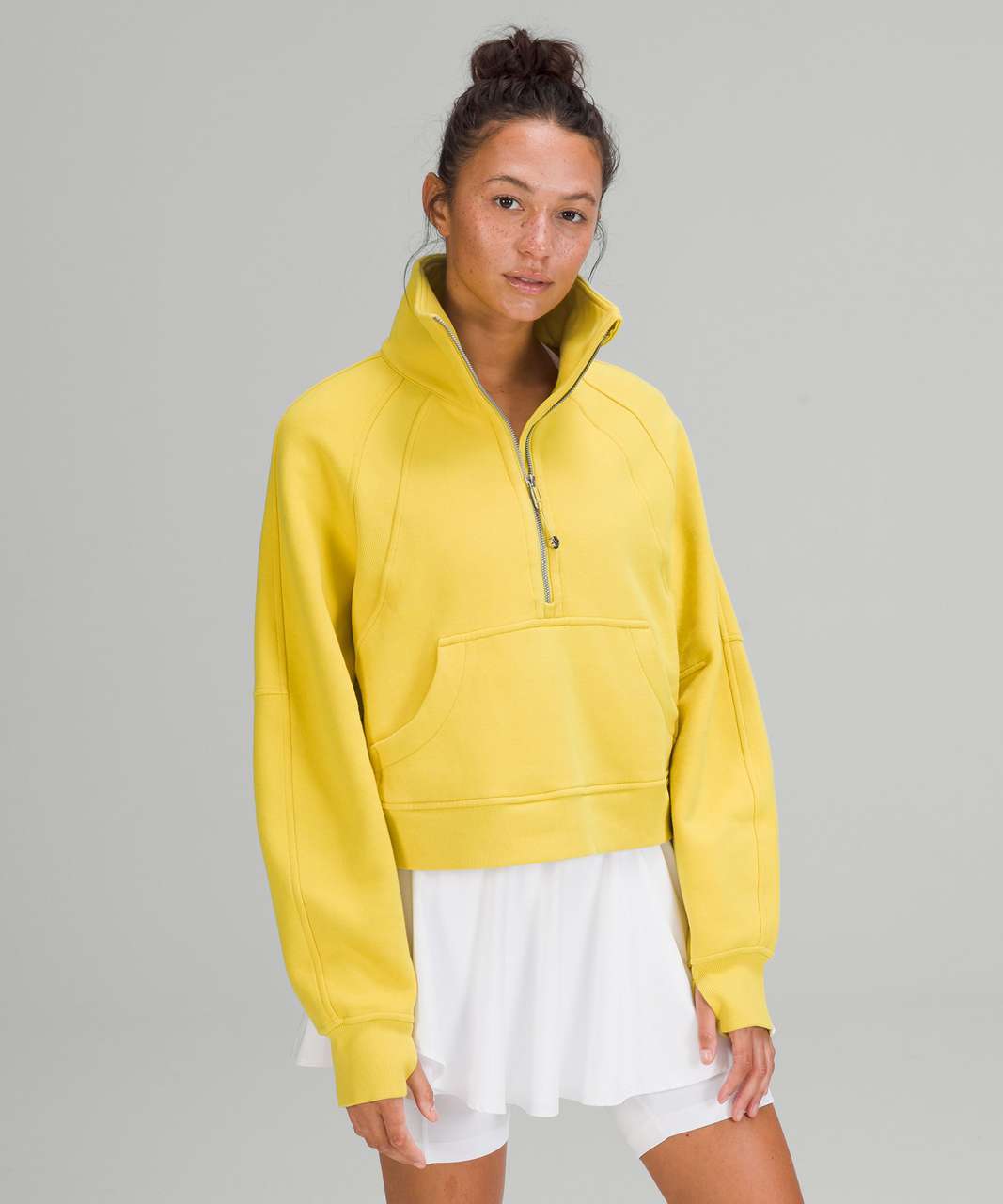 Lululemon Scuba Oversized Funnel Neck Shirt - Soleil