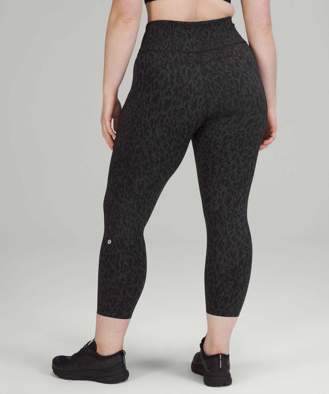 Lululemon Fast and Free High-Rise Crop 23 - Leopard Camo Deep Coal Multi -  lulu fanatics