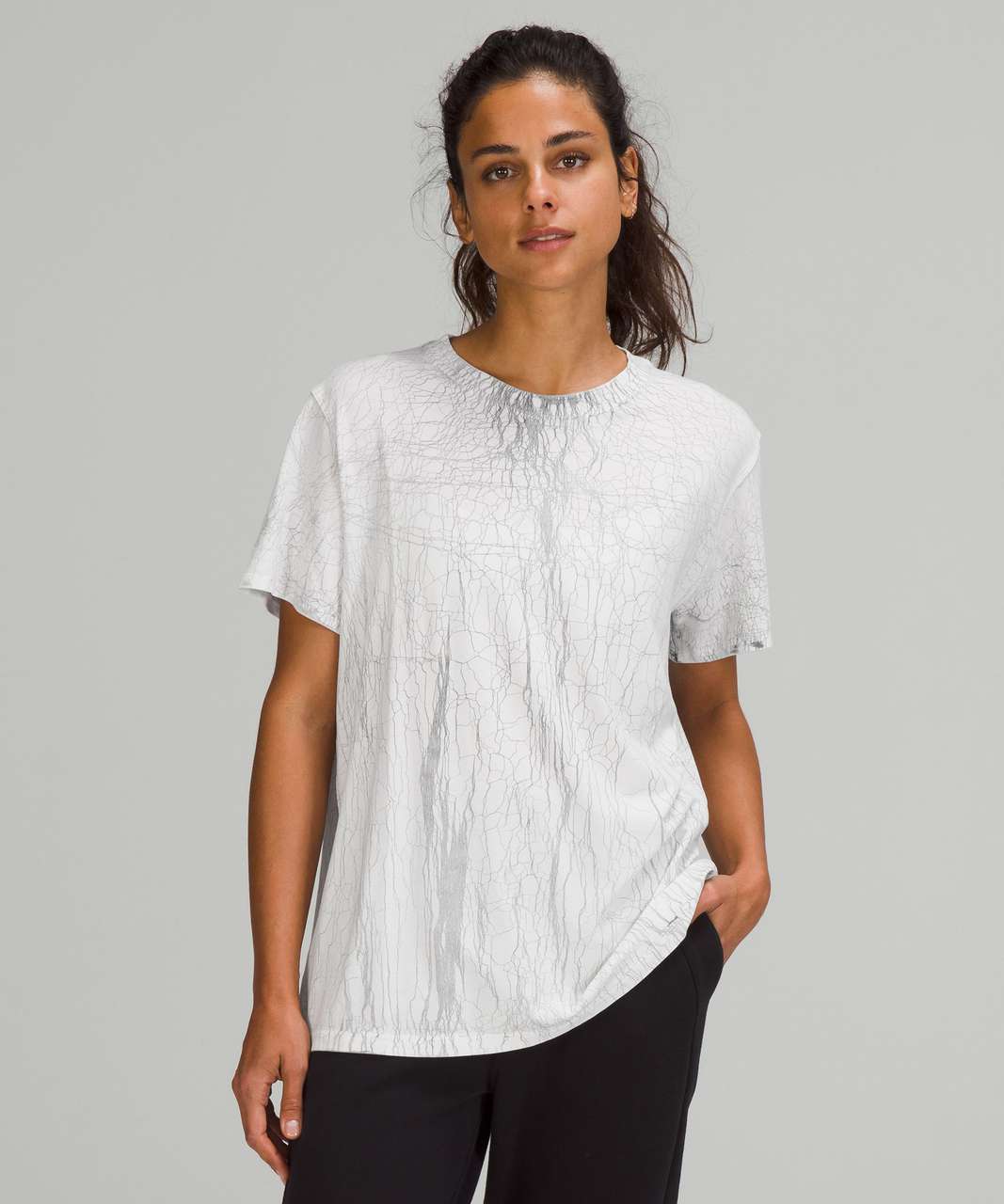 Lululemon All Yours Short Sleeve T-Shirt *Vitasea - Thread Dye White Black