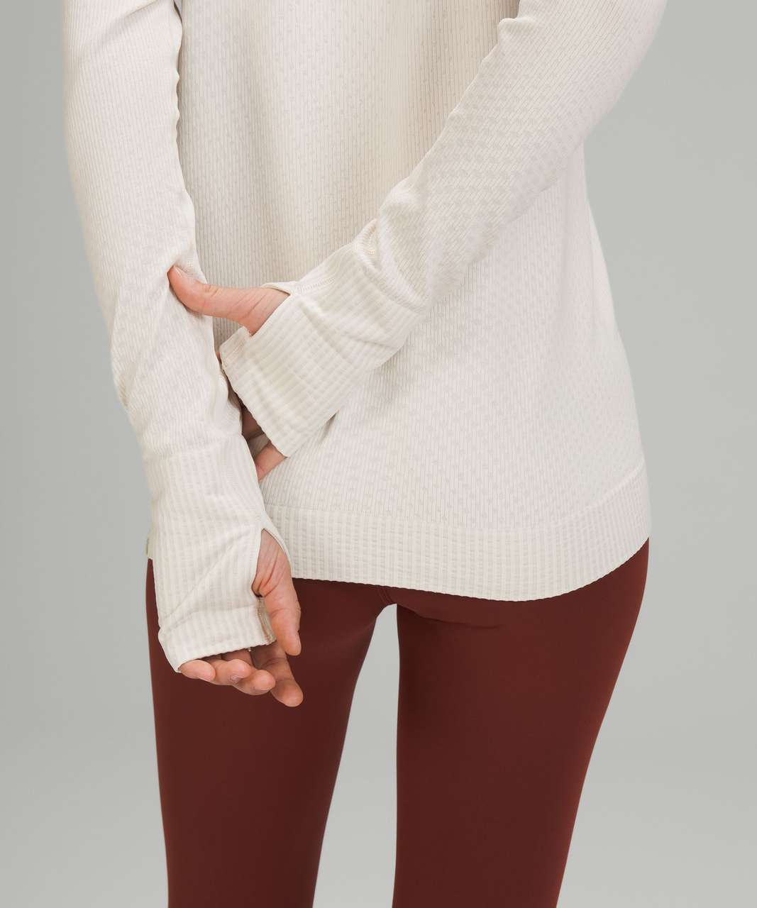 Lululemon Rest Less Pullover - Grid Warp White Opal / Vapor - lulu