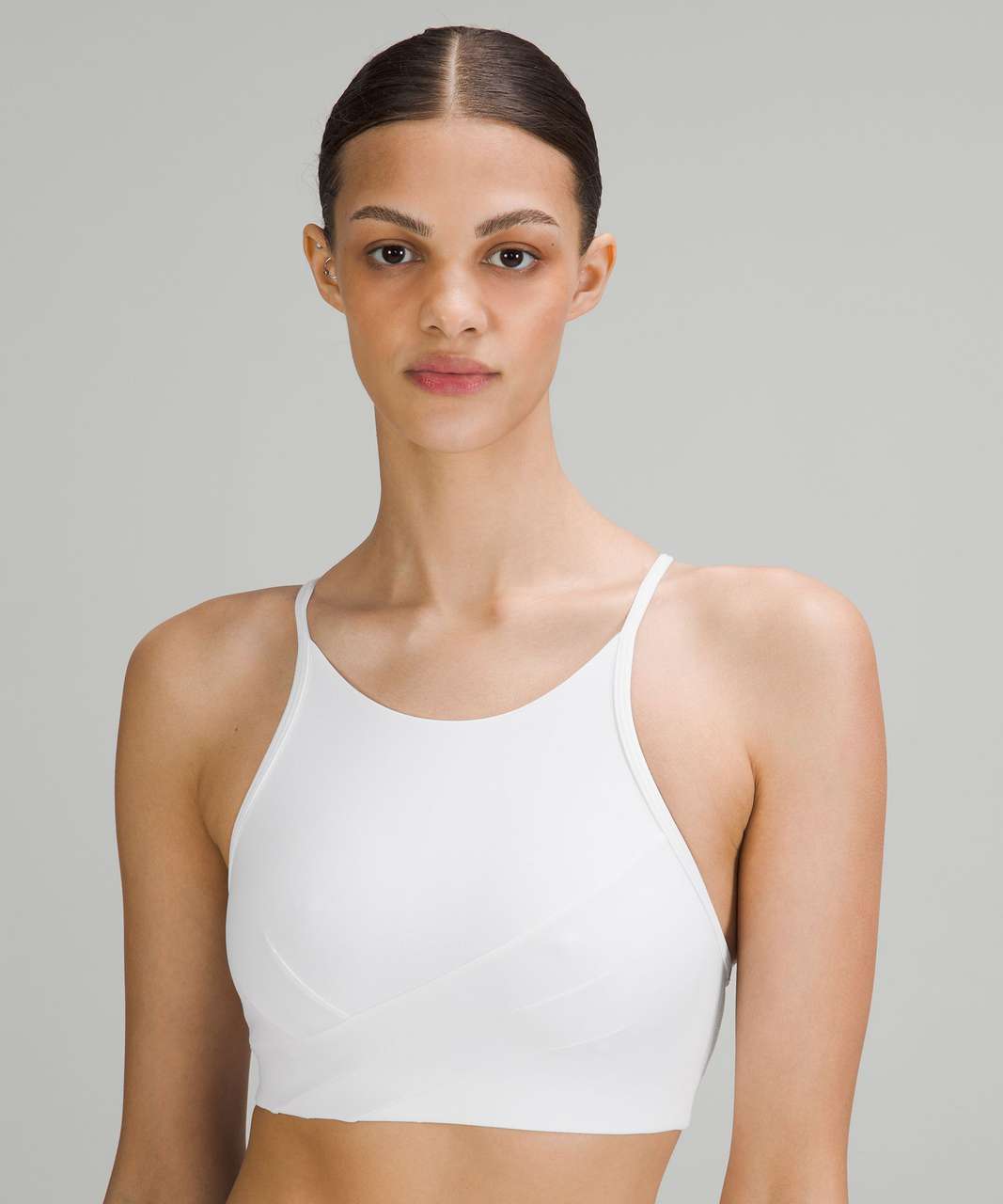 Lululemon Flow Y Wrap-Front High-Neck Bra *Light Support, B/C Cup - White