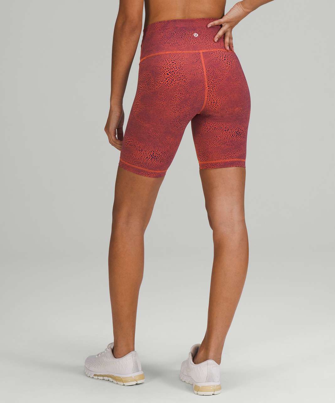 Lululemon Wunder Train High-Rise Short 8" - Crackle Glaze Vintage Orange Larkspur