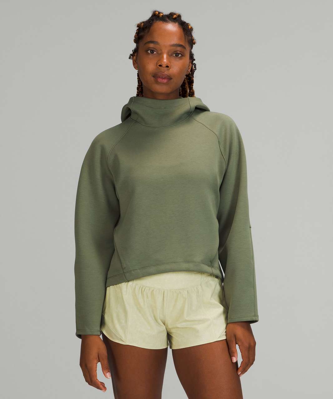 Lululemon AirWrap Modal Pullover Hoodie - Green Twill