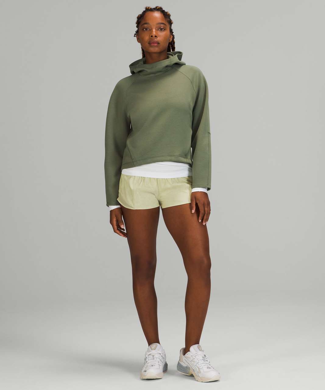 Lululemon AirWrap Modal Pullover Hoodie - Green Twill