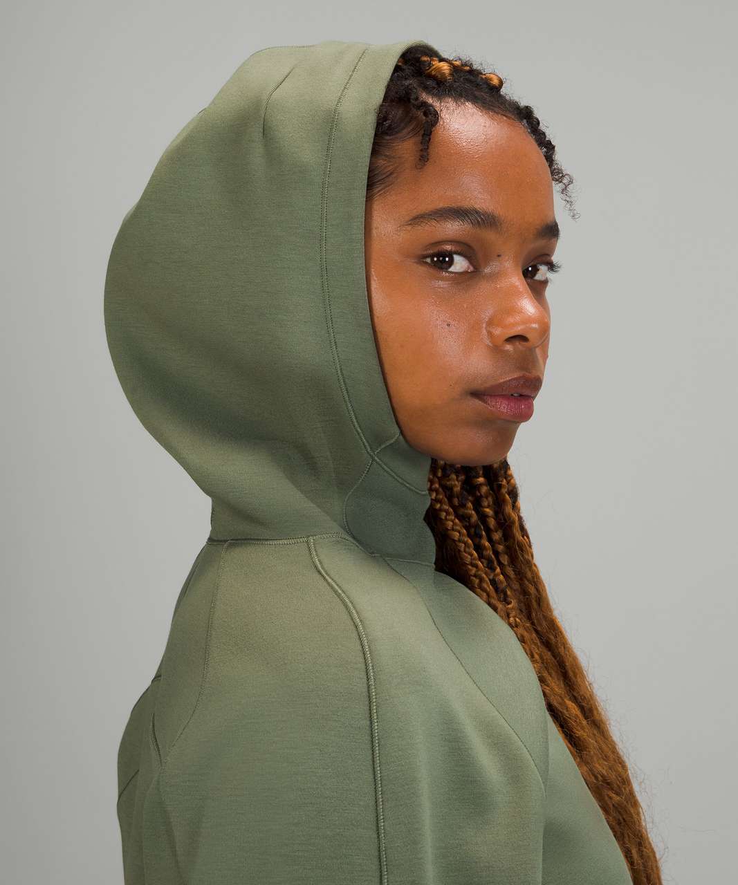 Lululemon AirWrap Modal Pullover Hoodie - Green Twill