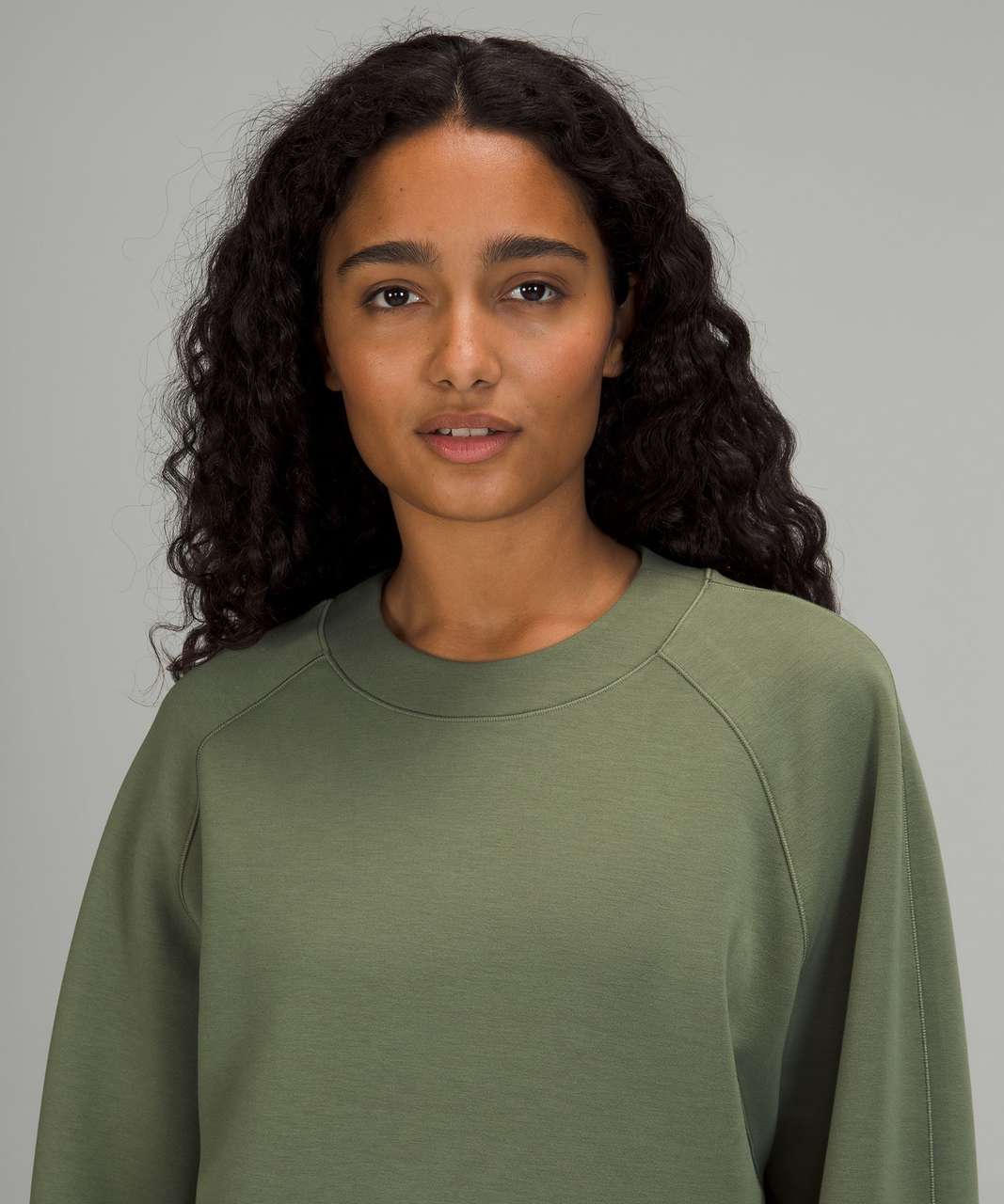 Lululemon AirWrap Modal Crew - Green Twill