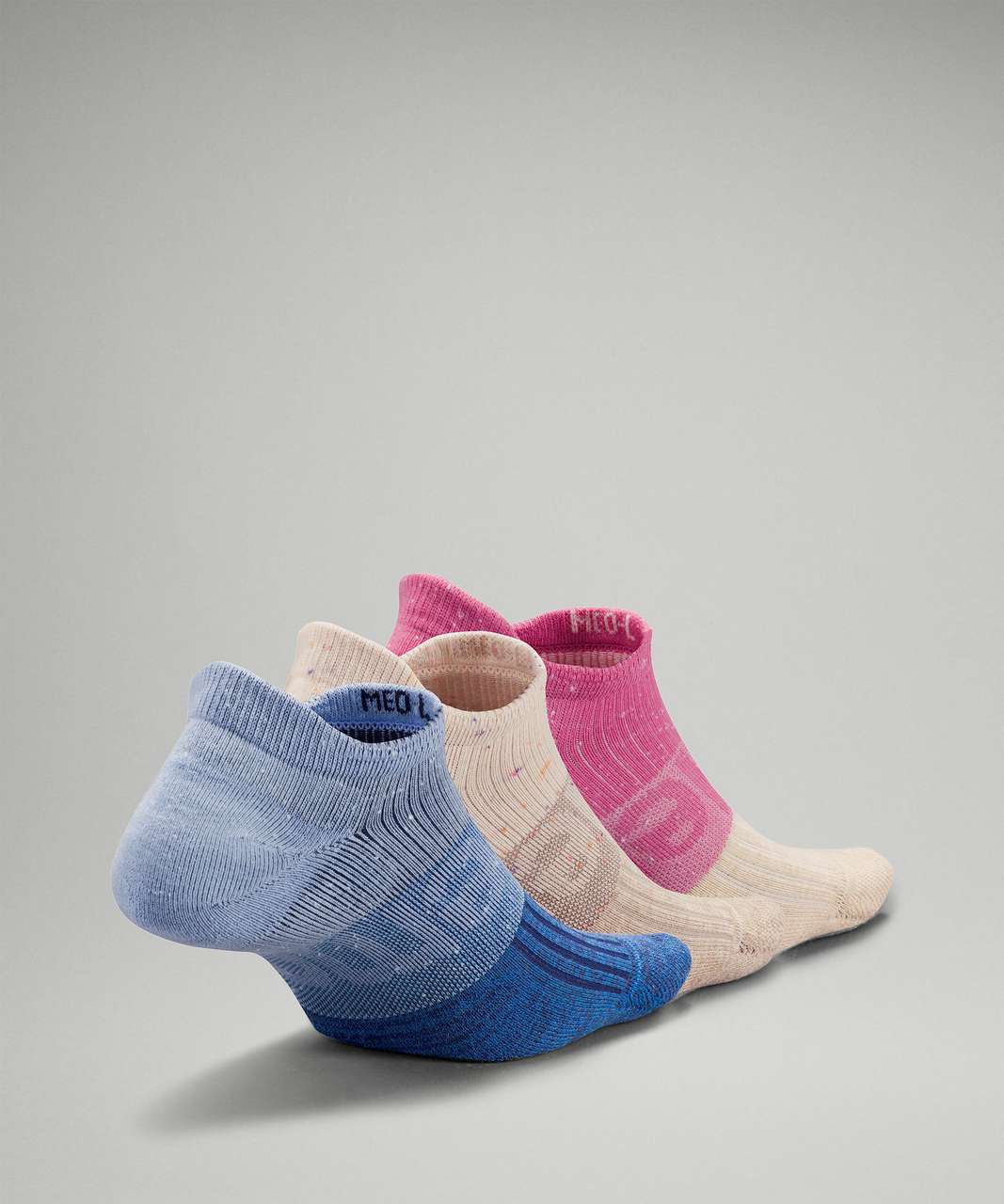 Lululemon Daily Stride Low-Ankle Sock 3 Pack *Colour Block - Blue Nile / White Opal / Pink Blossom