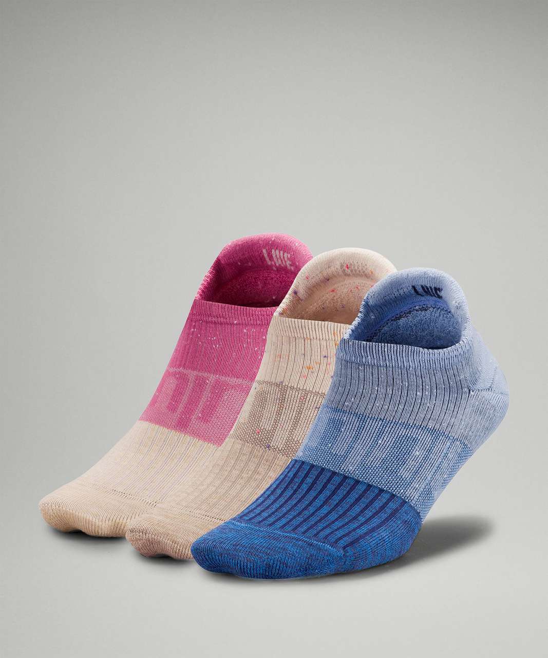 Lululemon Daily Stride Low-Ankle Sock 3 Pack *Colour Block - Blue Nile / White Opal / Pink Blossom