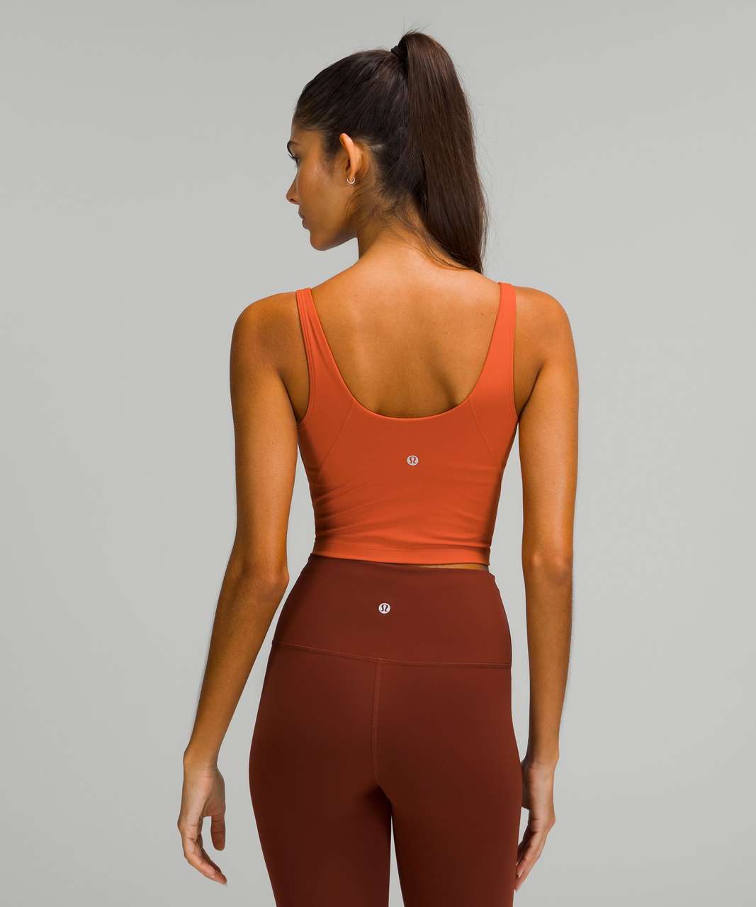 Align High-Neck Tank (Canyon Orange) vs Align Tank (Pink Puff) - same  length! : r/lululemon