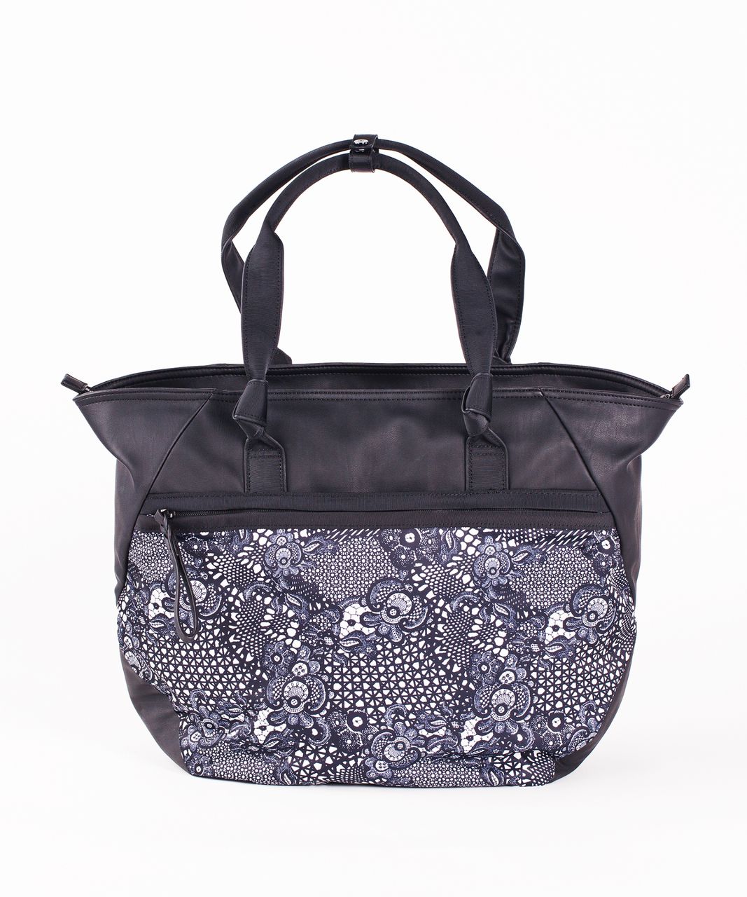 Lululemon Everything Bag - Black / Pretty Lace White Black - lulu fanatics