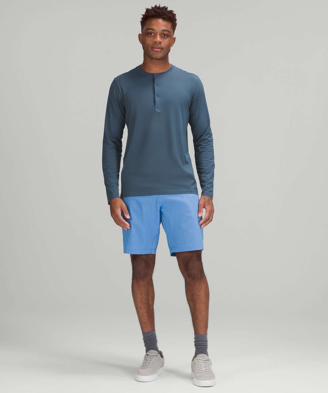 Lululemon Commission Classic-Fit Short 9" Ventlight - Heathered Blue Nile