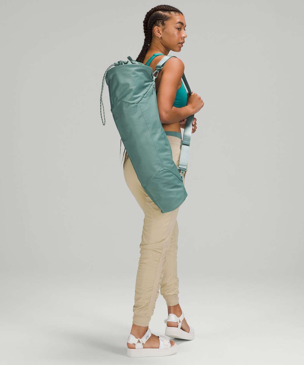 Lululemon Adjustable Yoga Mat Bag - Tidewater Teal - lulu fanatics