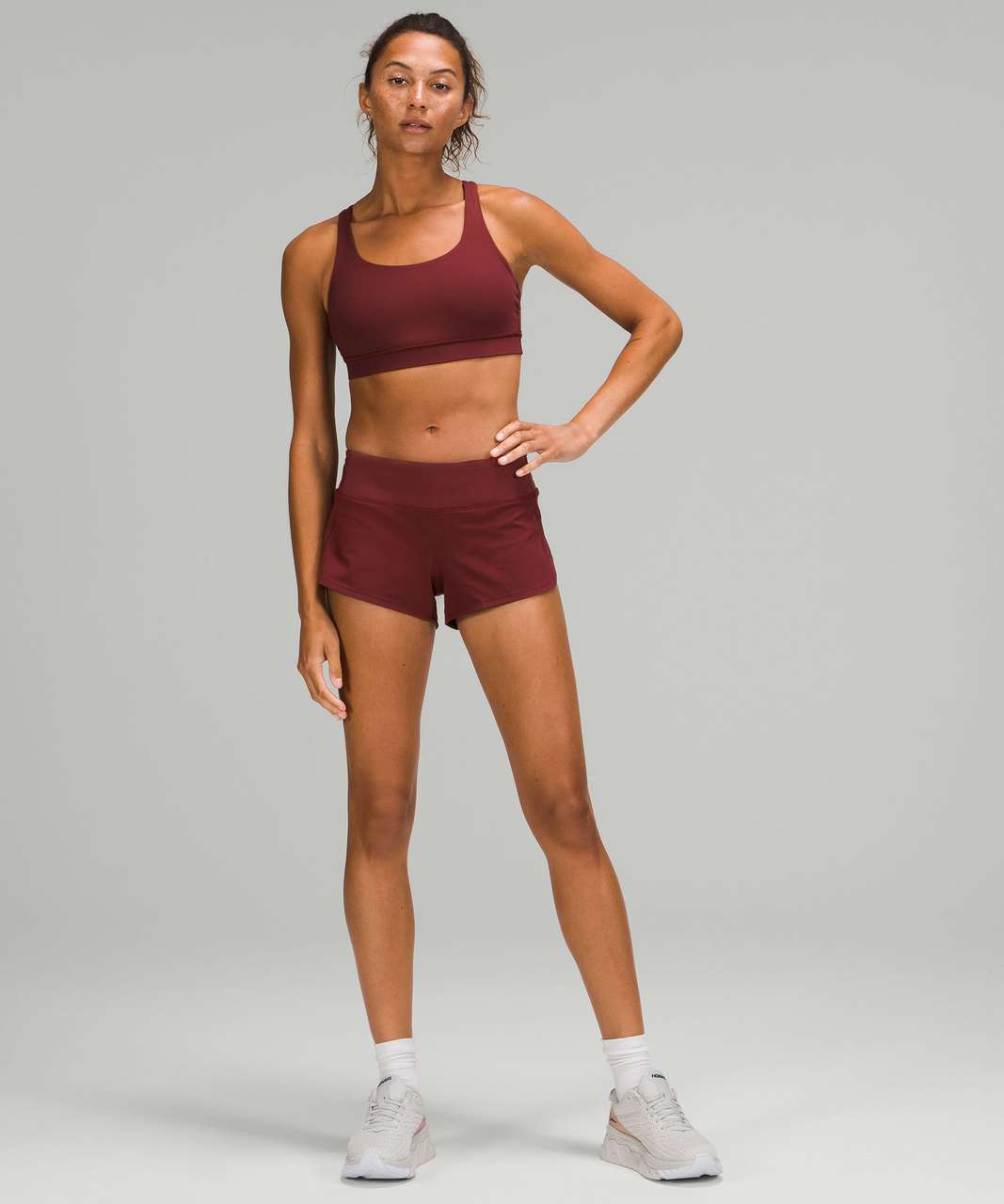 Lululemon Speed Up Low-Rise Lined Short 2.5" - Red Merlot