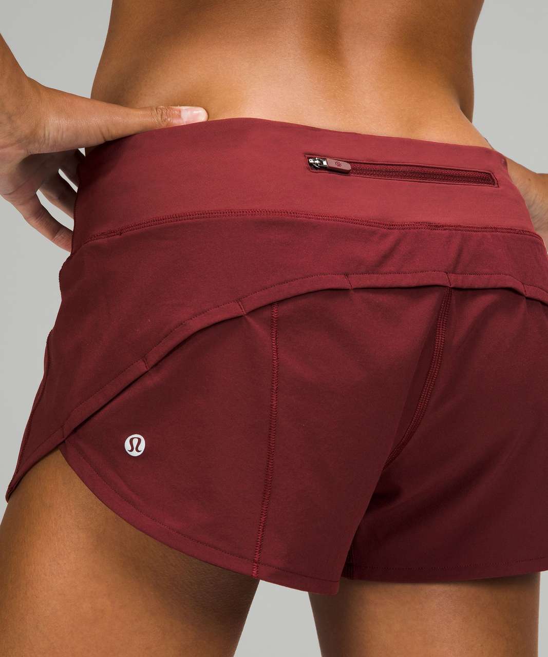 Lululemon Speed Up Low-Rise Lined Short 2.5" - Red Merlot