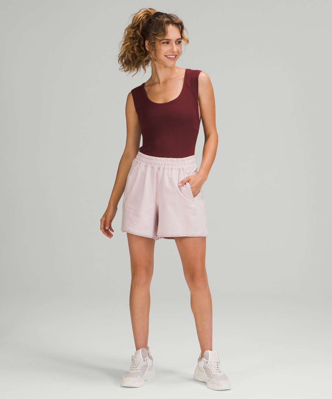 Lululemon LA Scoop Neck Bodysuit - Red Merlot