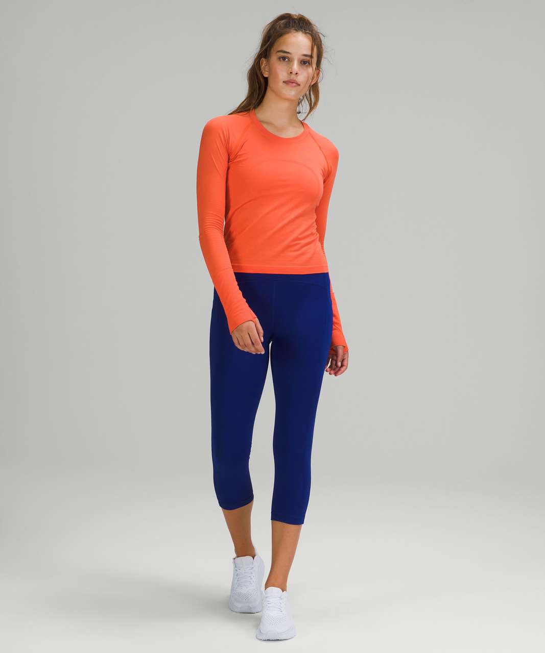 Lululemon Swiftly Tech Long Sleeve Shirt 2.0 *Race Length - Warm Coral /  Warm Coral - lulu fanatics