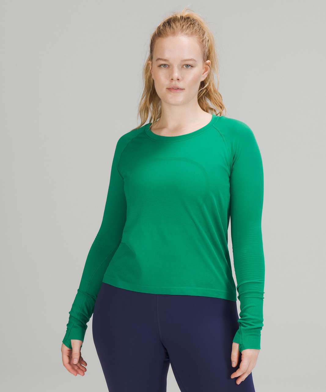 Lululemon Swiftly Tech Long Sleeve Shirt 2.0 *Race Length - Emerald Ice / Emerald Ice