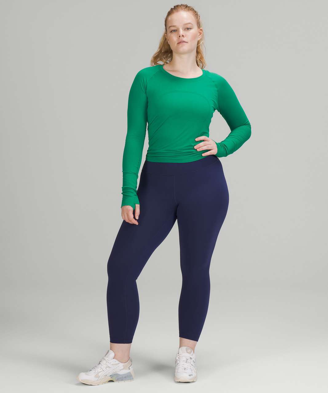 Lululemon Swiftly Tech Long Sleeve Shirt 2.0 *Race Length - Emerald Ice / Emerald Ice