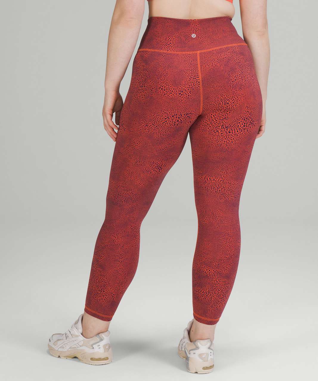 Lululemon Wunder Train High-Rise Tight 25 Crackle Glaze Vintage Orange  Larkspur