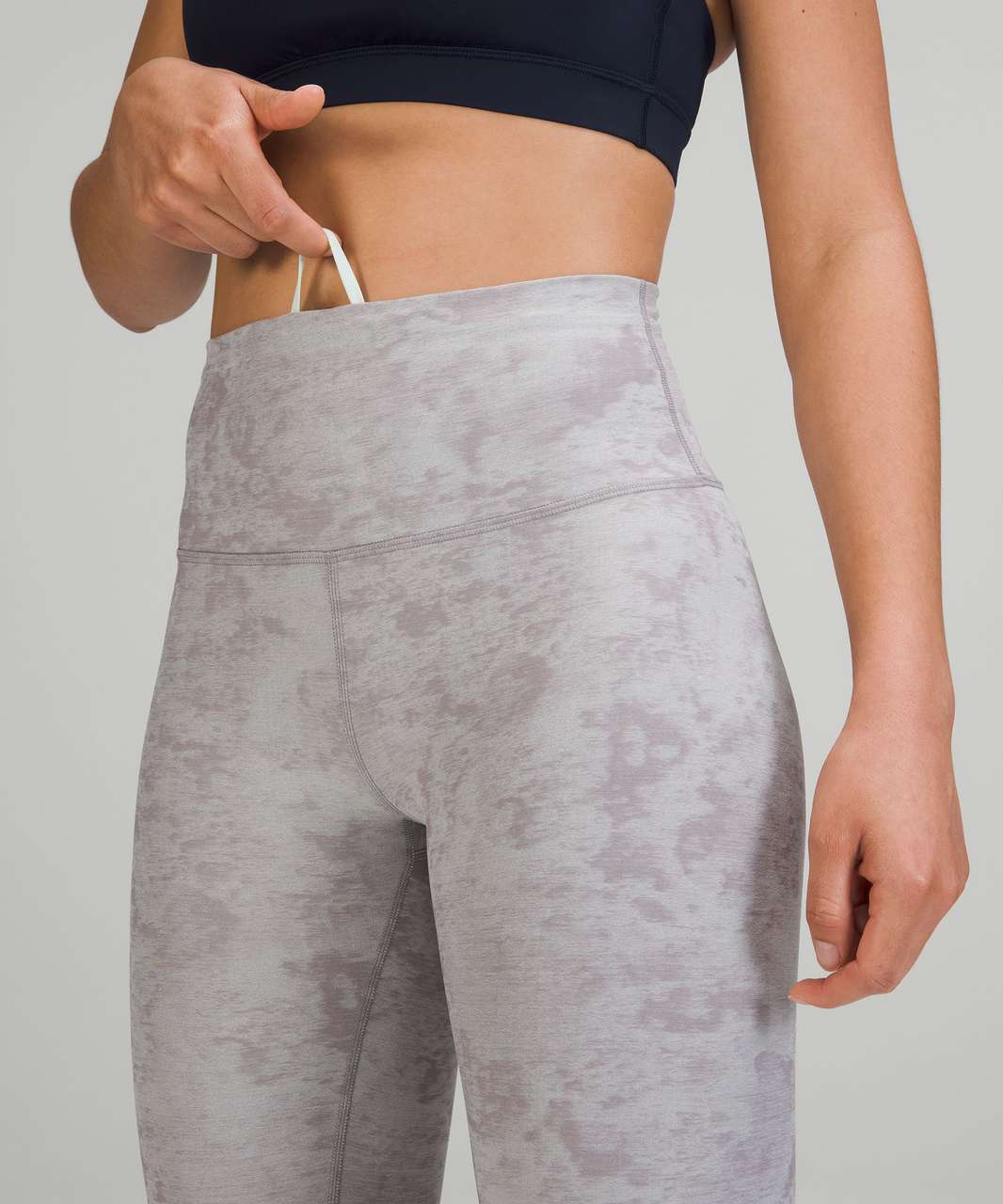 Lululemon Wunder Train High-Rise Tight 28" - Tactile Jacquard Lunar Rock Delicate Mint