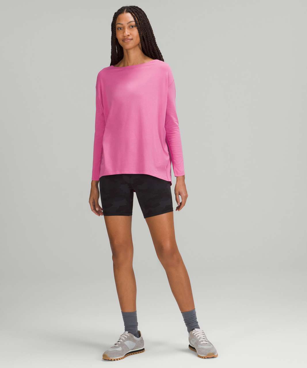 Lululemon Back In Action Long Sleeve Shirt In Pink Blossom