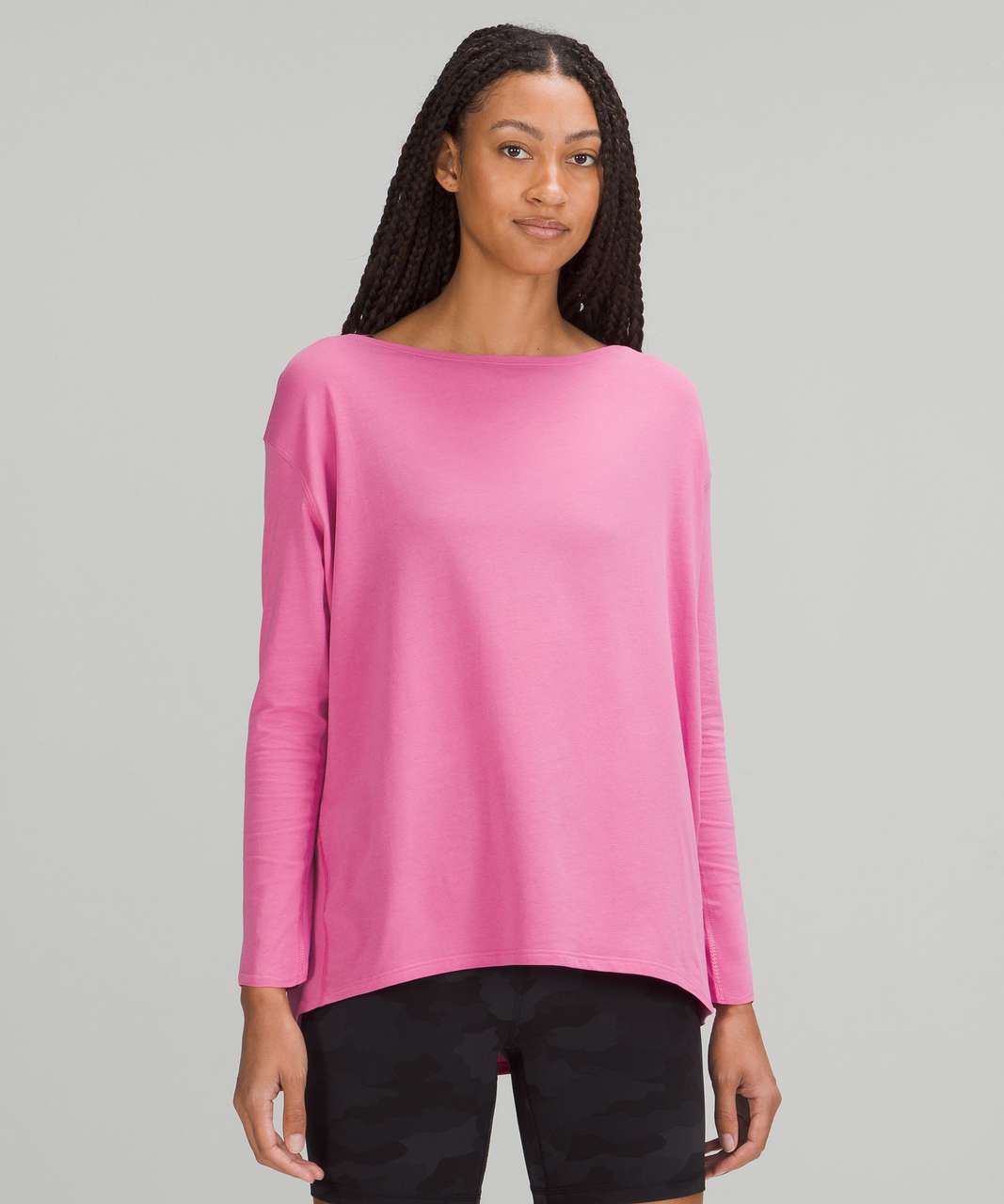 Lululemon Back in Action Long Sleeve Shirt - Pink Blossom - lulu fanatics