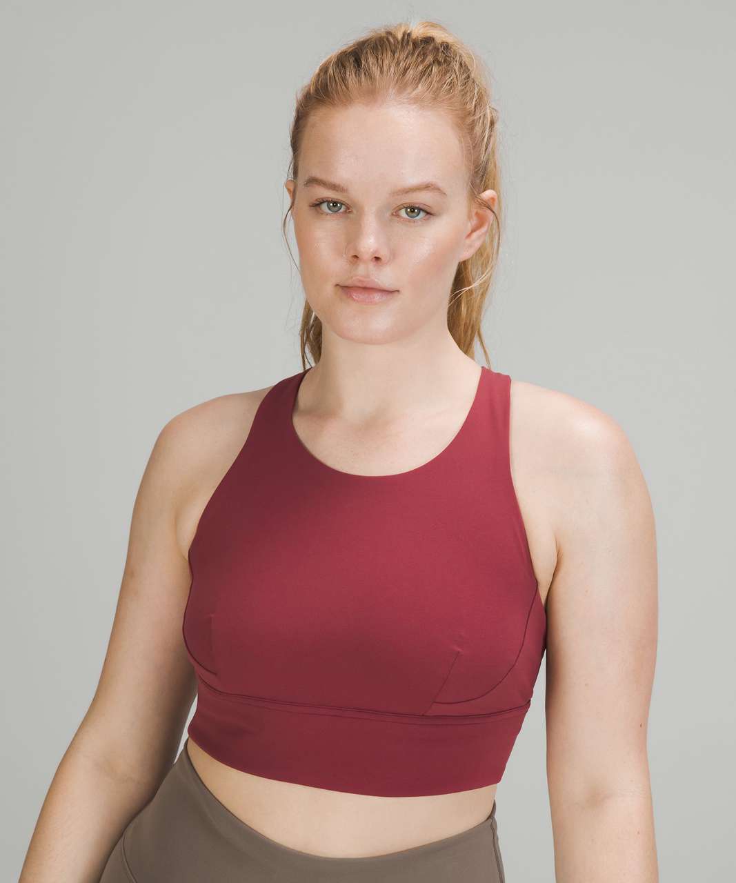 Lululemon Sports Bras Sale Clearance - Date Brown Wunder Train Long-Line  Bra Womens