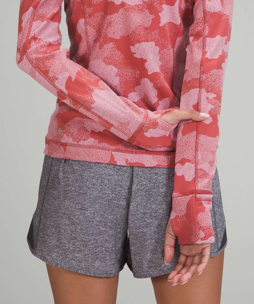 Lululemon Its Rulu Run Long Sleeve Shirt - Heritage Speckle Camo Jacquard Soft Cranberry Pink Taupe