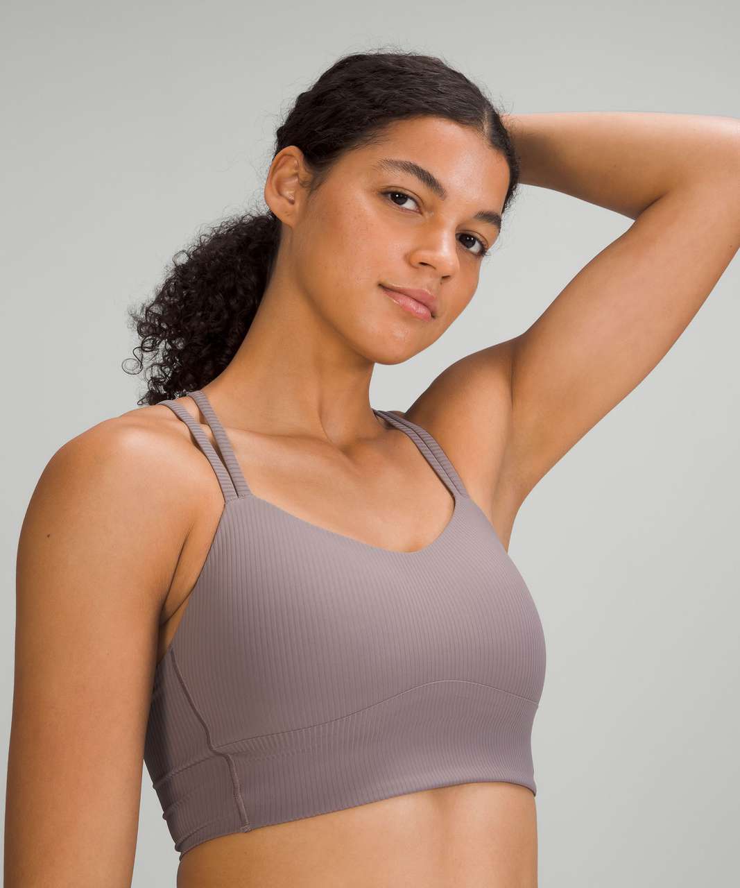 Lululemon Like a Cloud Ribbed Longline Bra *Light Support, B/C Cup - Lunar  Rock - lulu fanatics