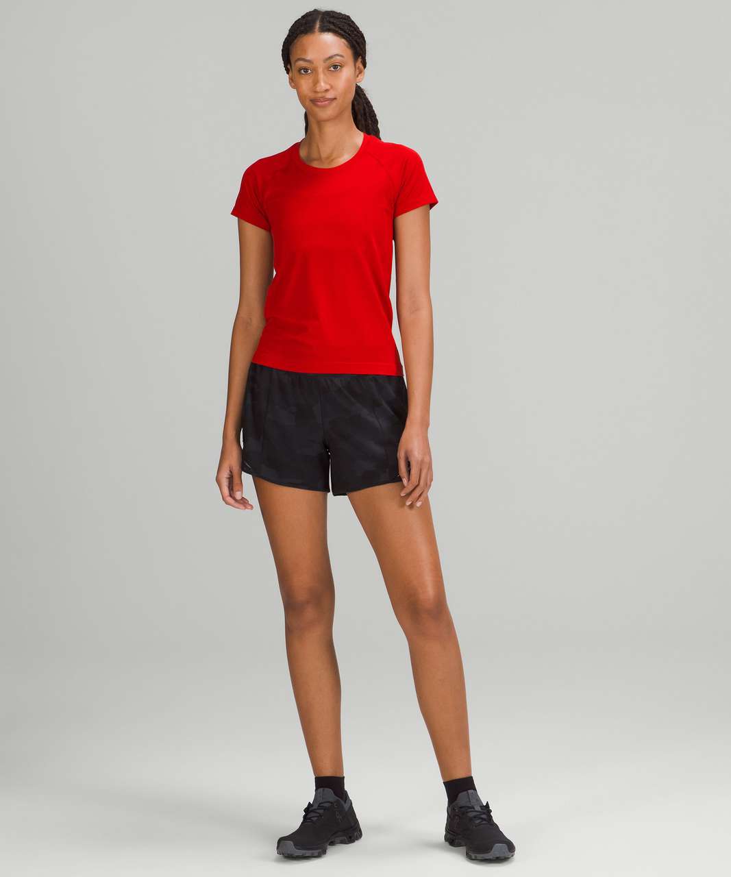 Lululemon Swiftly Tech Short Sleeve Shirt 2.0 *Race Length - Dark Red / Dark Red