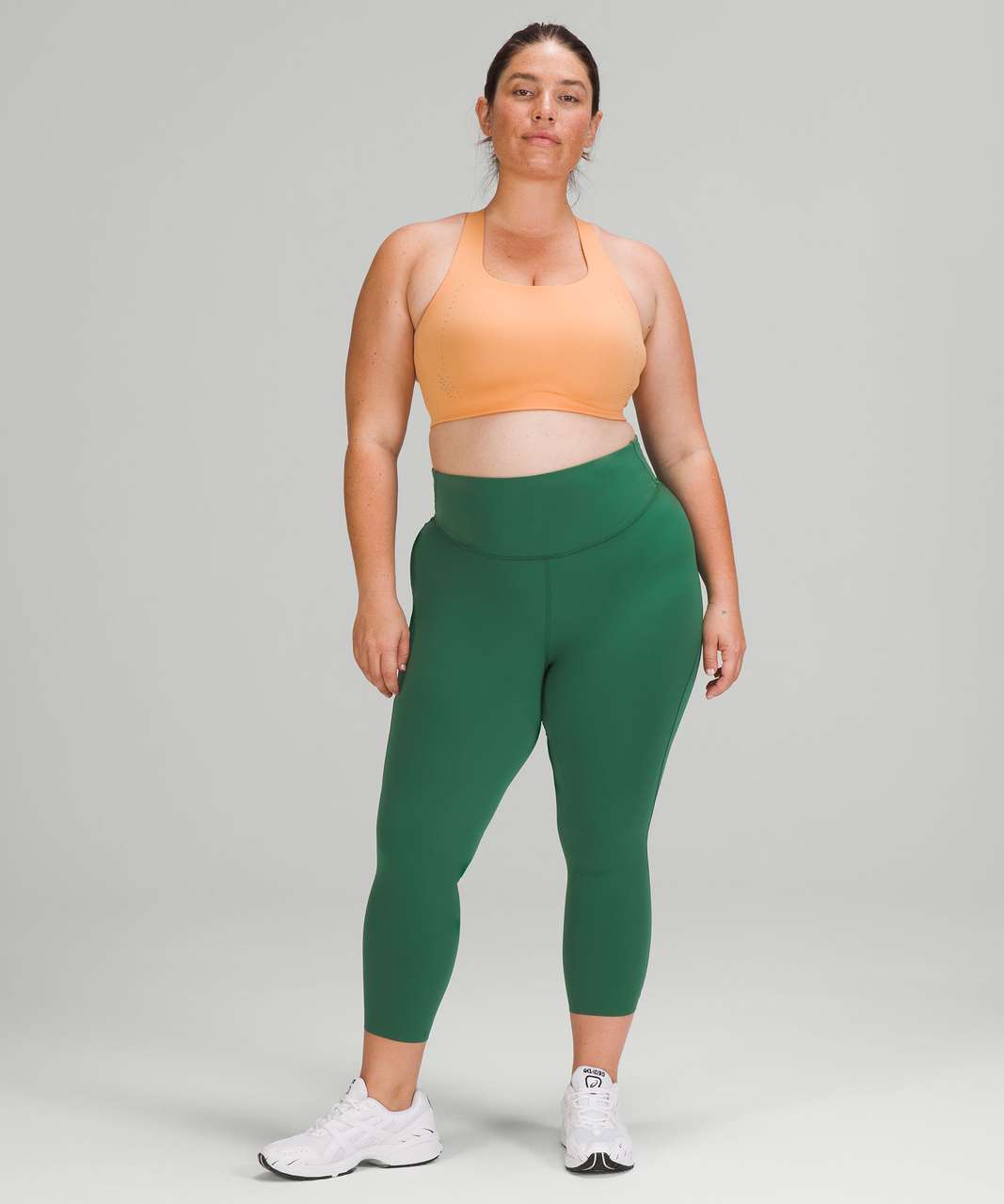 Lululemon Base Pace High-rise Crop 23 In Everglade Green