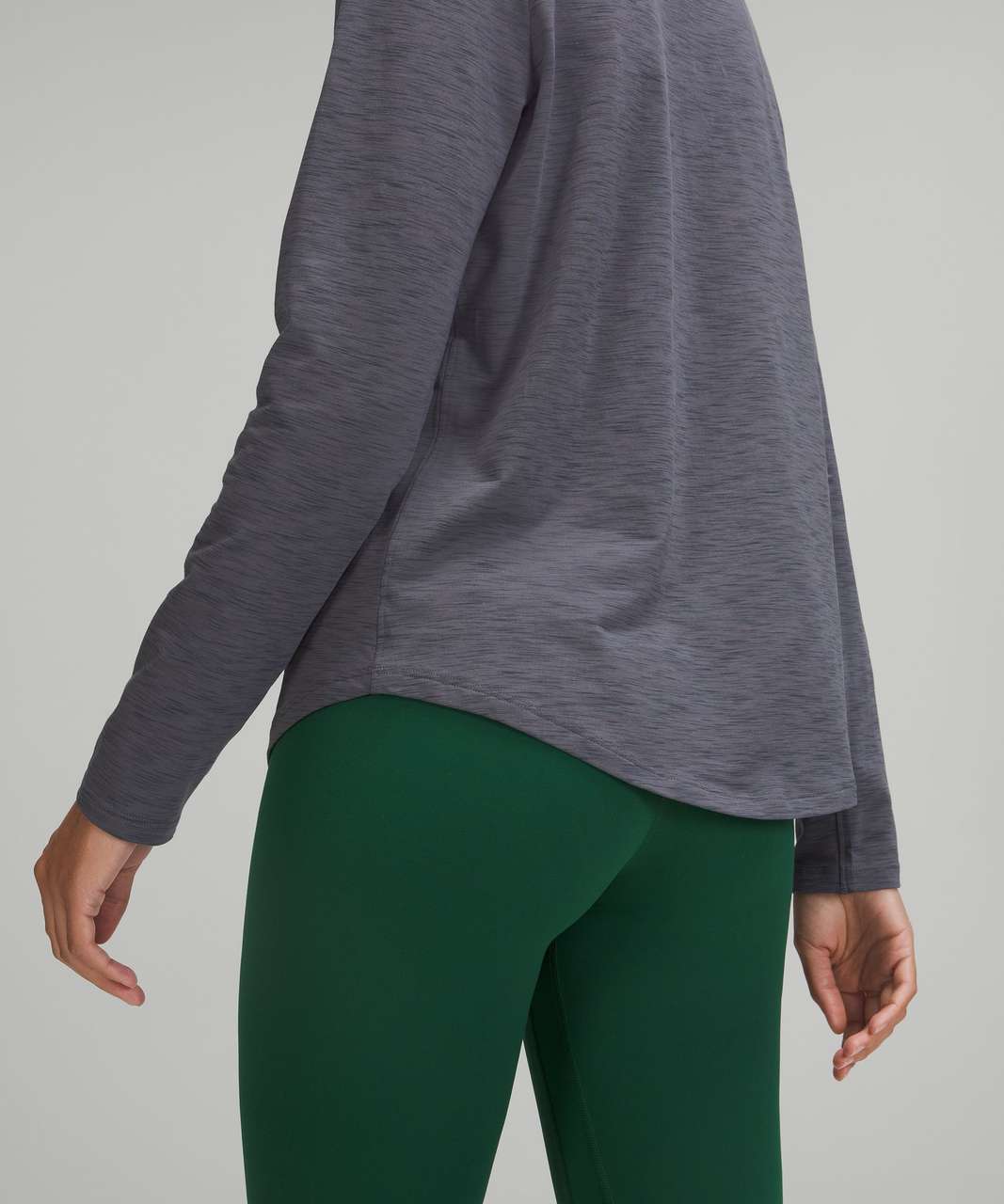 Lululemon Love Long Sleeve Shirt - 3 Colour Space Dye Deep Coal Dark Carbon