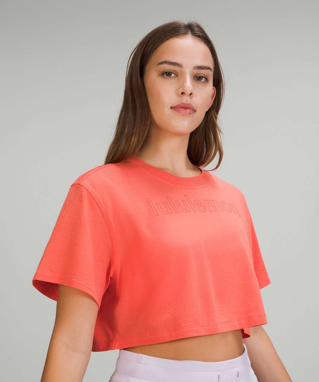 Lululemon All Yours Cropped Graphic T-Shirt - Warm Coral