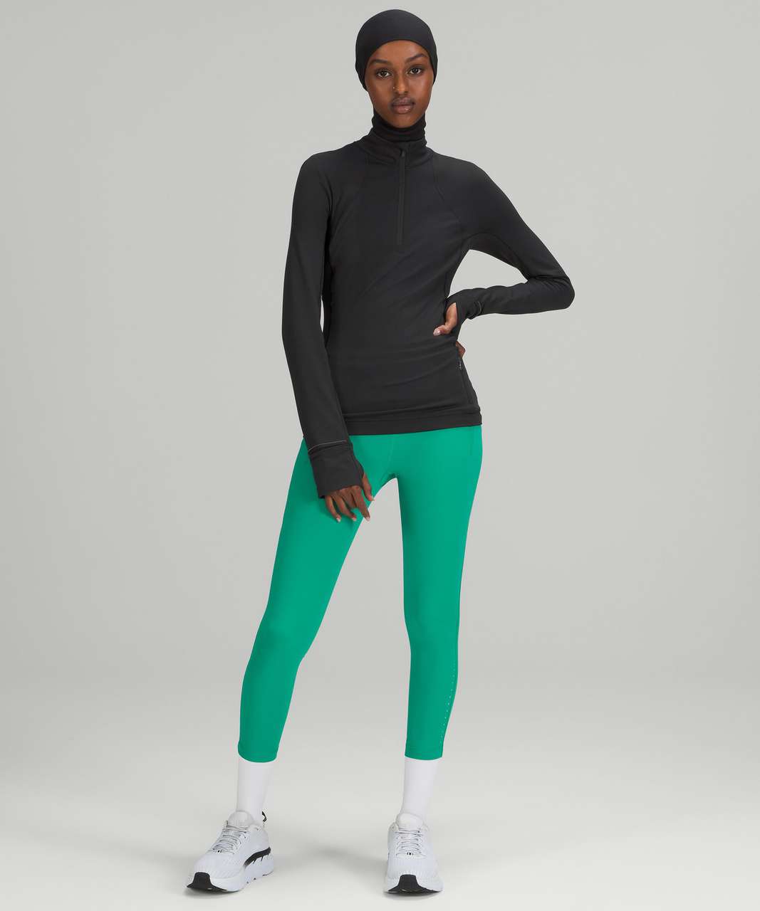 Lululemon Its Rulu Run Half Zip - Black - lulu fanatics