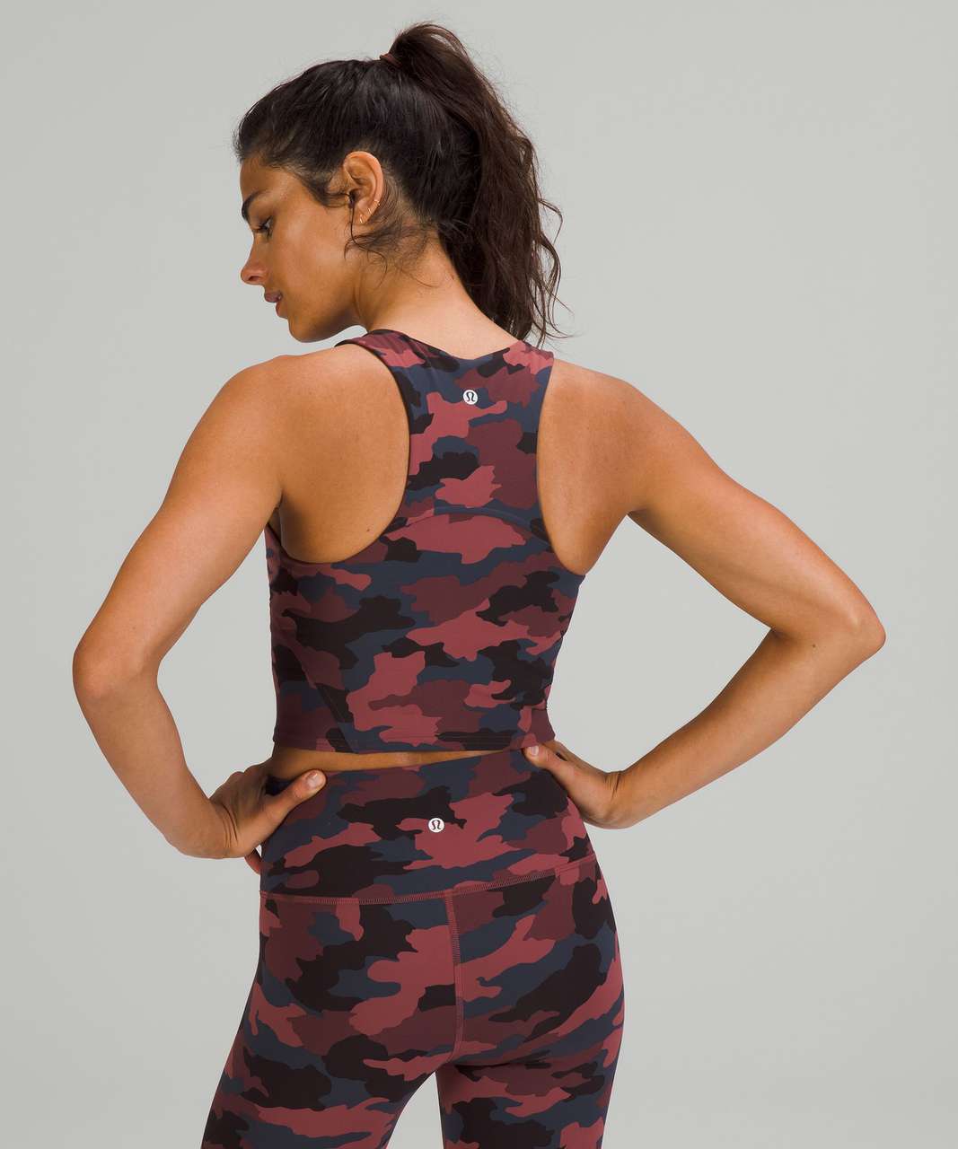 Lululemon Invigorate Training Tank Top - Heritage 365 Camo Smoky Red Night Sea Multi / Black